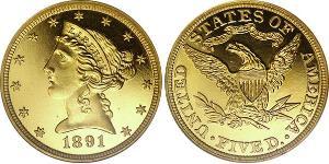5 Доллар США (1776 - ) Золото 