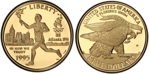 5 Доллар США (1776 - ) Золото 