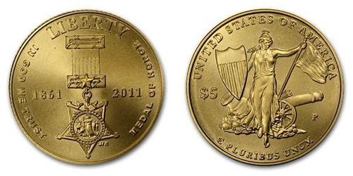 5 Доллар США (1776 - ) Золото 