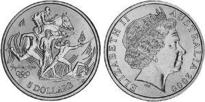 5 Доллар Австралия (1939 - ) Латунь Елизавета II (1926-2022)