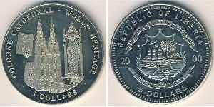 5 Доллар Либерия (1847 - ) Никель/Медь 