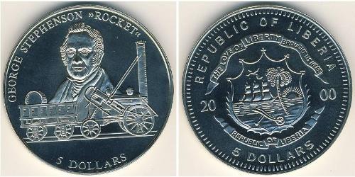 5 Доллар Либерия (1847 - ) Никель/Медь 