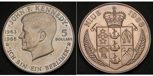 5 Доллар Ниуэ (1974 - ) Никель/Медь 
