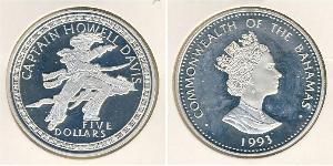 5 Доллар Bahamas (1973 - ) Серебро 