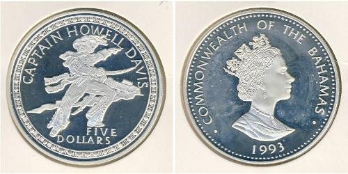 5 Доллар Bahamas (1973 - ) Серебро 