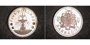5 Доллар Барбадос Серебро 
