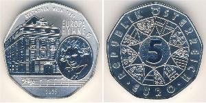 5 Евро Австрийская Республика(1955 - ) Серебро 