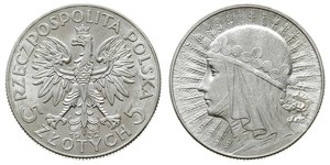5 Злотий Польська республіка (1918 - 1939) Срібло Ян III Собеський (1629-1696)
