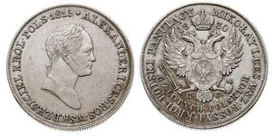 5 Злотий Російська імперія (1720-1917) Срібло Олександр I (1777-1825)