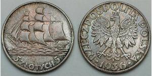 5 Злотый Польская Республика (1918 - 1939)  