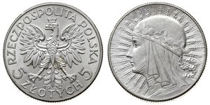 5 Злотый Польская Республика (1918 - 1939) Серебро Ян III Собеский (1629-1696)