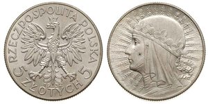 5 Злотый Польская Республика (1918 - 1939) Серебро Ян III Собеский (1629-1696)
