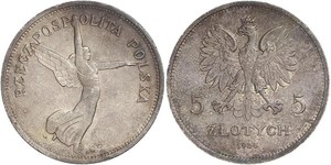 5 Злотый Польская Республика (1918 - 1939) Серебро 