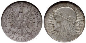 5 Злотый Польская Республика (1918 - 1939) Серебро Ян III Собеский (1629-1696)