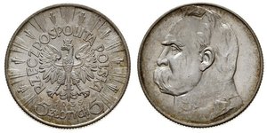 5 Злотый Польская Республика (1918 - 1939) Серебро Пилсудский, Юзеф