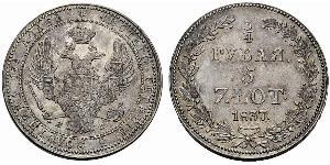 5 Злотый / 3/4 Рубль Российская империя (1720-1917) Серебро Николай I (1796-1855)