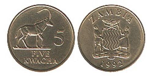 5 Квача Замбия (1964 - ) Латунь 