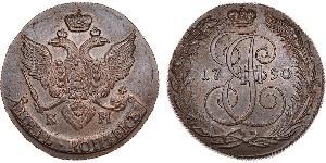 5 Копейка Российская империя (1720-1917) Медь Екатерина II (1729-1796)