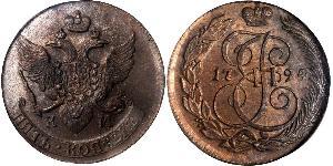 5 Копейка Российская империя (1720-1917) Медь Екатерина II (1729-1796)