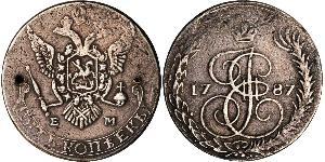 5 Копійка Російська імперія (1720-1917) Мідь Катерина II (1729-1796)