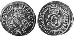 5 Крейцер Баден-Дурлах (1535 - 1771) Срібло 