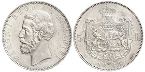 5 Лей Королевство Румыния (1881-1947) Серебро Кароль I (1839 - 1914)