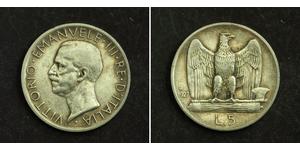 5 Лира Kingdom of Italy (1861-1946) Серебро Виктор Эммануил III (1869 - 1947)