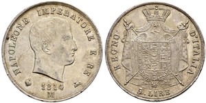 5 Лира Италия Серебро 