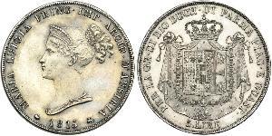 5 Лира Пармское герцогство (1545 - 1859) / Италия Серебро Мария-Луиза Австрийская