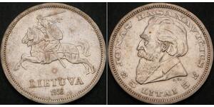 5 Лит Литва (1991 - ) Серебро 