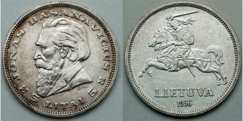 5 Лит Литва (1991 - ) Серебро 
