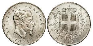 5 Ліра Kingdom of Italy (1861-1946) Срібло Victor Emmanuel II of Italy (1820 - 1878)