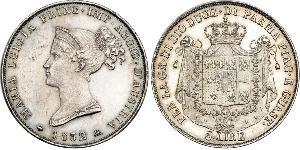5 Ліра https://en.wikipedia.org/wiki/Duchy_of_Parma (1545 - 1859) / Італія Срібло Марія-Луїза Австрійська