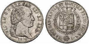 5 Ліра Сардинське королівство (1324 - 1861) Срібло Victor Emmanuel I of Sardinia