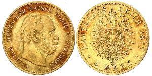 5 Марка Пруссия (королевство) (1701-1918) Золото Wilhelm I, German Emperor (1797-1888)