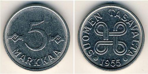 5 Марка Финляндия (1917 - ) Никель/Сталь 