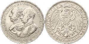 5 Марка Duchy of Mecklenburg-Schwerin (1352-1918) Серебро Frederick Francis IV, Grand Duke of Mecklenburg (1882 - 1945)