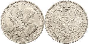 5 Марка Duchy of Mecklenburg-Schwerin (1352-1918) Серебро Frederick Francis IV, Grand Duke of Mecklenburg (1882 - 1945)