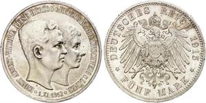 5 Марка Брауншвейг (герцогство) (1815 - 1918) Серебро Эрнст Август Брауншвейгский (1887 - 1953)