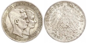 5 Марка Брауншвейг (герцогство) (1815 - 1918) Серебро Эрнст Август Брауншвейгский (1887 - 1953)