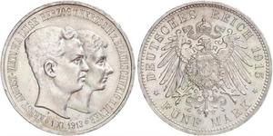 5 Марка Брауншвейг (герцогство) (1815 - 1918) Серебро Эрнст Август Брауншвейгский (1887 - 1953)