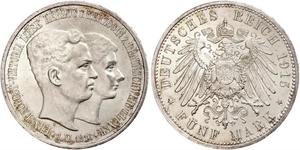 5 Марка Брауншвейг (герцогство) (1815 - 1918) Серебро Эрнст Август Брауншвейгский (1887 - 1953)