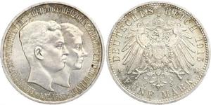 5 Марка Брауншвейг (герцогство) (1815 - 1918) Серебро Эрнст Август Брауншвейгский (1887 - 1953)