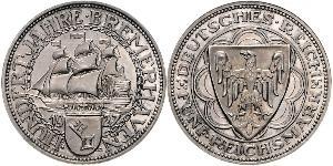 5 Марка Веймарская республика (1918-1933) Серебро 