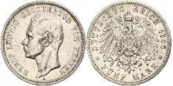 5 Марка Великое герцогство Гессен (1806 - 1918) Серебро Эрнст Людвиг (великий герцог Гессенский) (1868 - 1937)