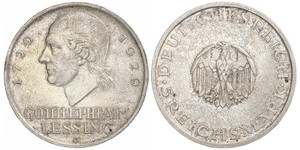 5 Марка Германская империя (1871-1918) Серебро Лессинг, Готхольд Эфраим