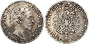 5 Марка Королевство Бавария (1806 - 1918) Серебро Людвиг II (король Баварии)(1845 – 1886)