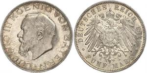 5 Марка Королевство Бавария (1806 - 1918) Серебро Людвиг III (король Баварии) (1845 – 1921)