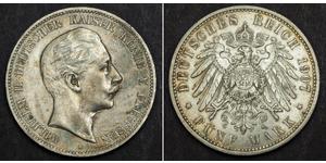 5 Марка Пруссия (королевство) (1701-1918) Серебро Wilhelm II, German Emperor (1859-1941)