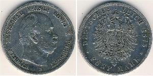 5 Марка Пруссия (королевство) (1701-1918) Серебро Wilhelm I, German Emperor (1797-1888)